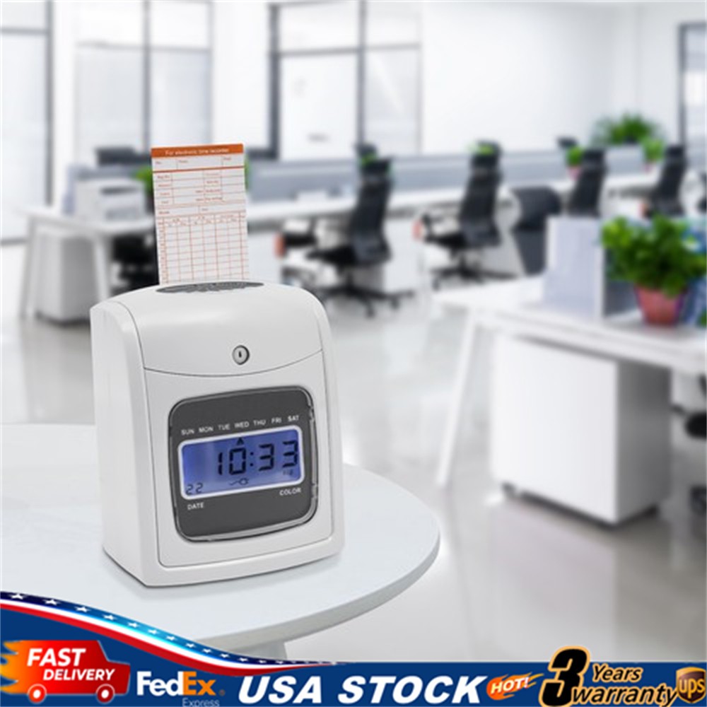 Calculating Time Clock Bundle Attendance Punch Time Clock Employee w/ 50 Cards