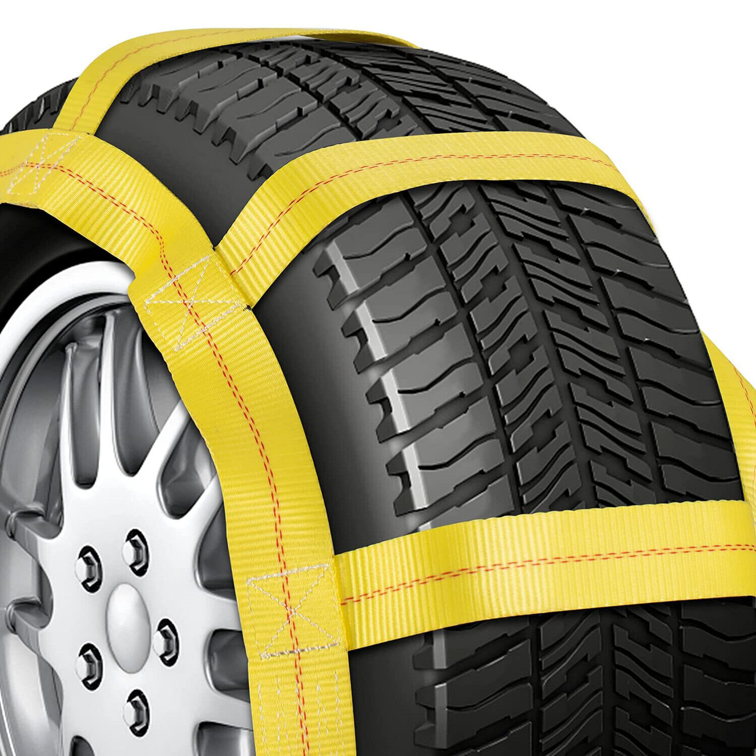 Tire Basket Straps Wrecker Car Hauler Truck Tow Dolly Tire Wheel Tie Down 2 pack