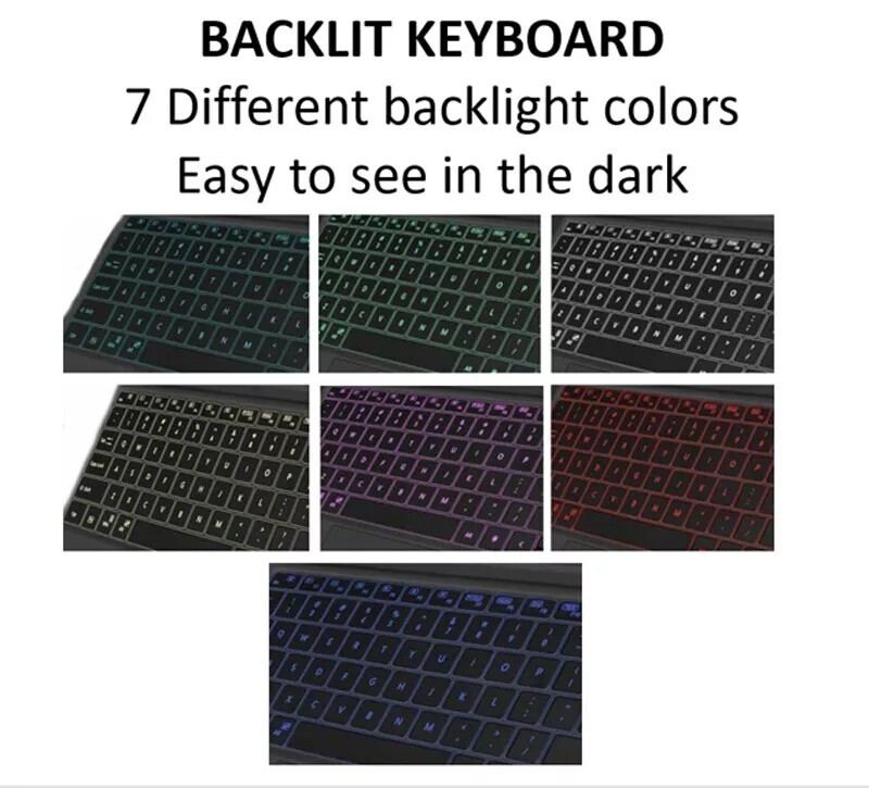 Wireless Keyboard Backlit Type Cover Magnetic for Microsoft Surface Pro 7/6/5/4