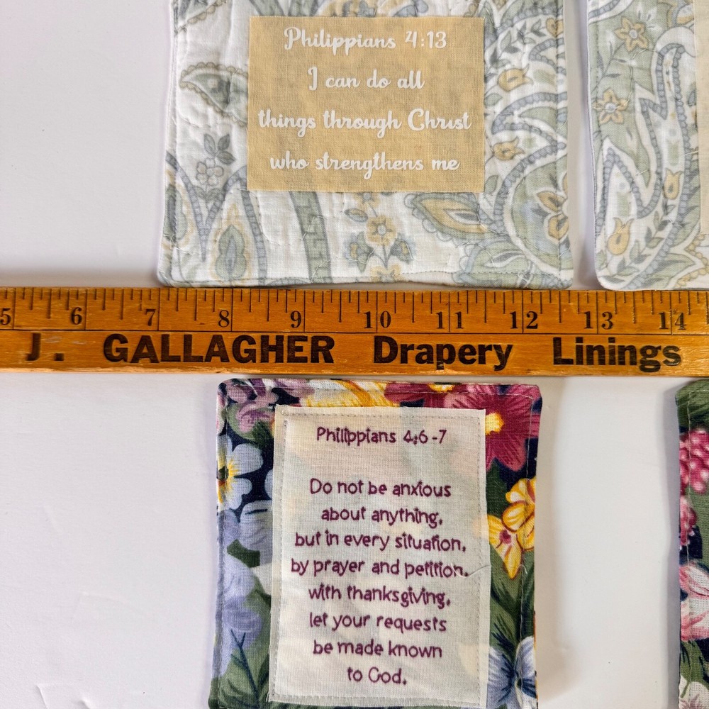6 Handcrafted Prayer Quilts Unique lot