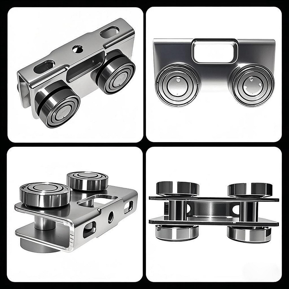 4 Wheel Trolley Assembly Rollers, Upgraded Load & Stable Silent Roller Trolle...