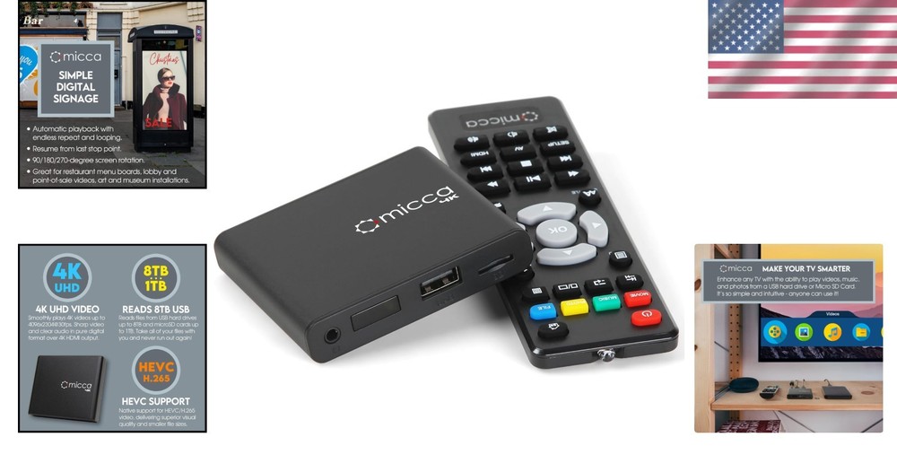4K Ultra-HD Digital Player for USB & MicroSD
