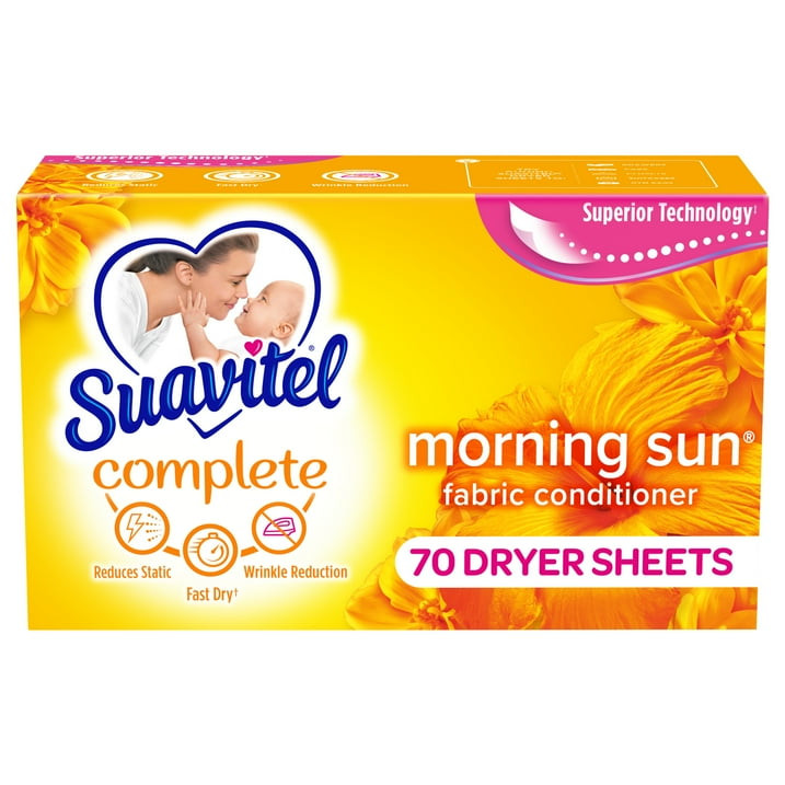 Suavitel Complete Dryer Sheets, Morning Sun, 70 Sheets