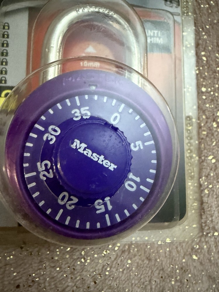 Master Lock Purple Dial Combination Padlock New In Package Sealed