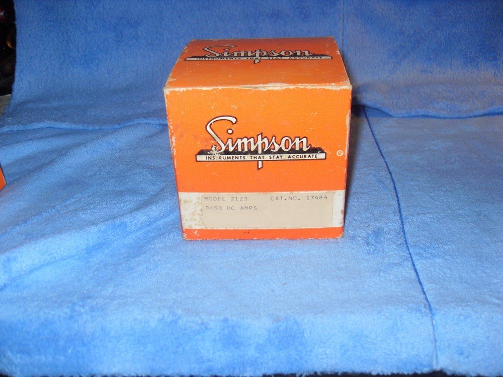 Simpson Model 1227 Range 0-50 DC Amps , NOS