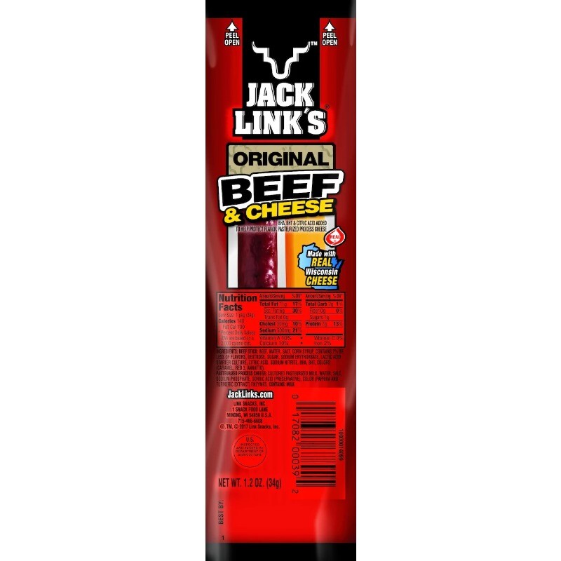Jack Link's Original Beef & Cheese Sticks 9 Pack