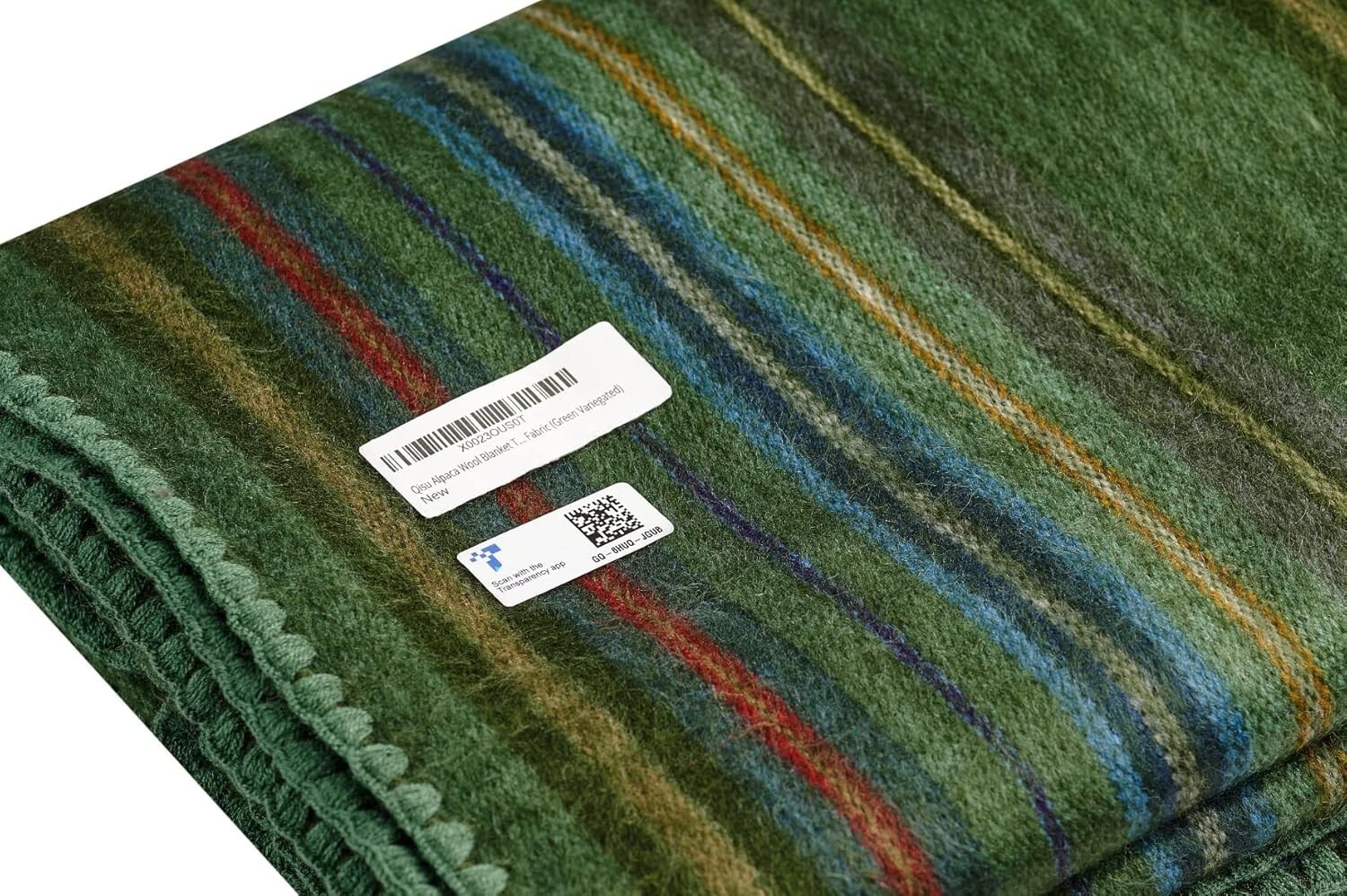 QISU Alpaca Wool Blanket Throw | Large, Beautiful, Warm, Variegated | 85 x 65 in