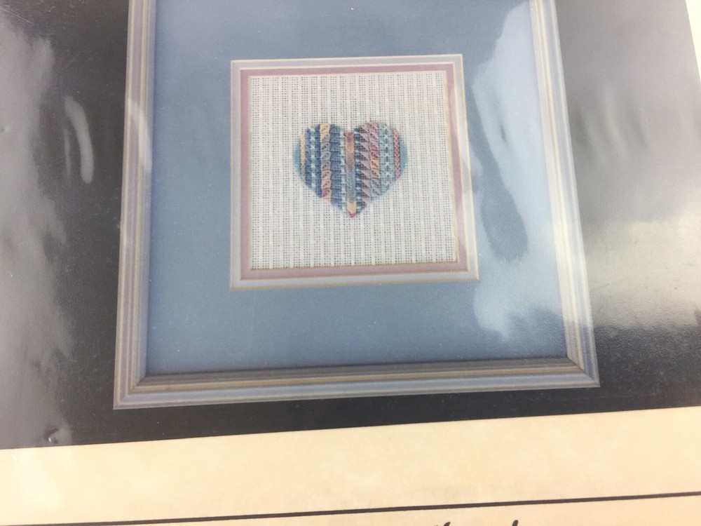 J & J Designs Blue Heart Needlepoint Pattern Judie Lowell