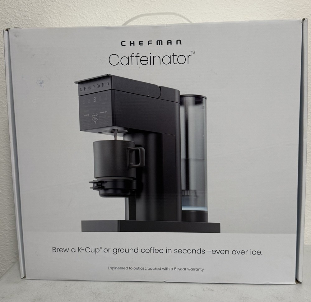 Chefman Caffeinator Single Serve Coffee Maker – RJ14-DB-MID-WM - Missing POD