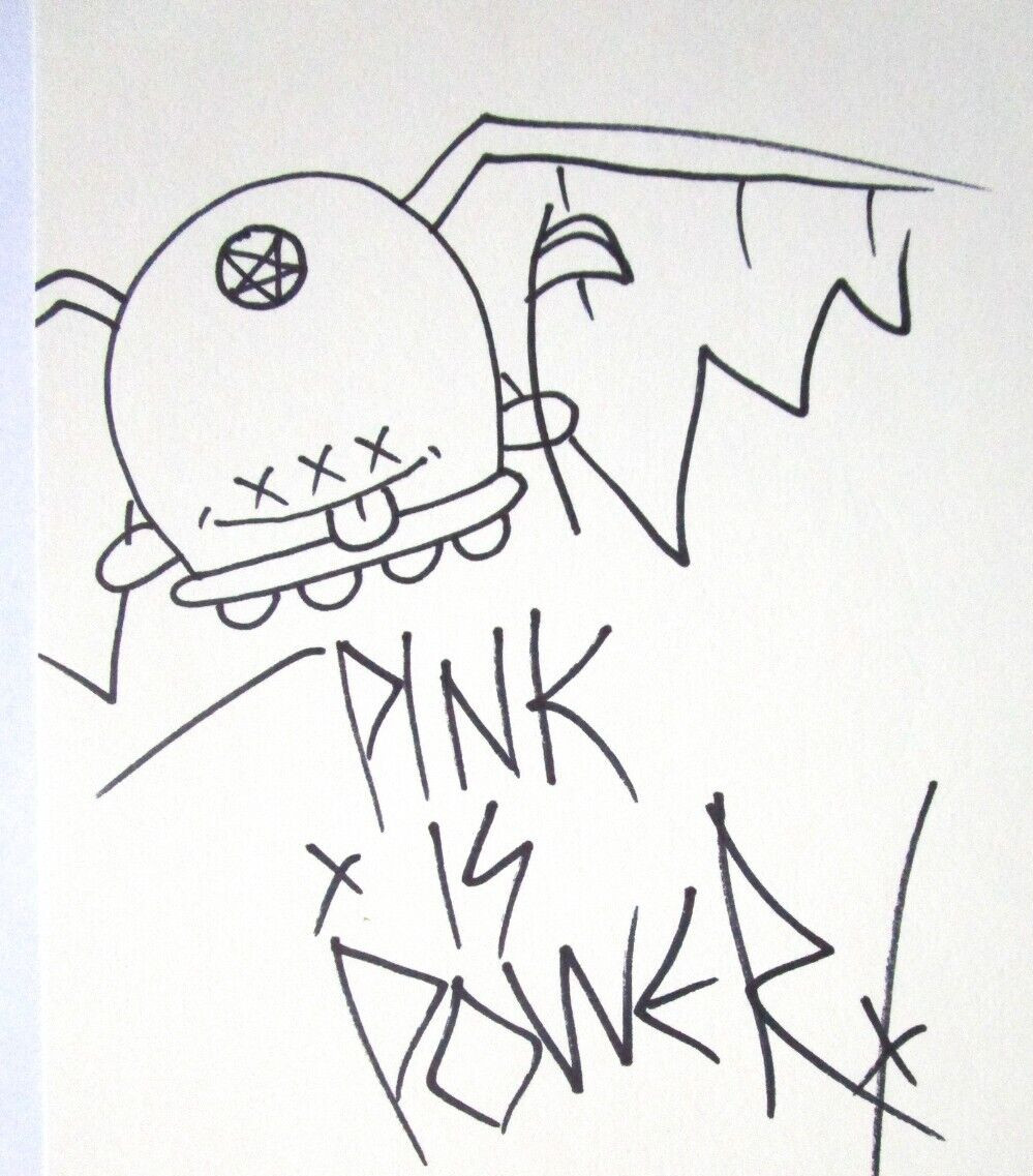 BUFF MONSTER ORIGINAL PINK IS POWER MONSTER COMIC BOOK URBAN ART DRAWING