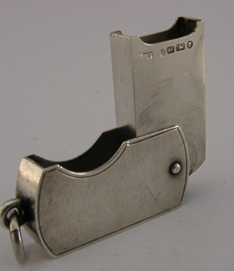 RARE ENGLISH 1879 STERLING SILVER VICTORIAN VESTA CASE ANTIQUE