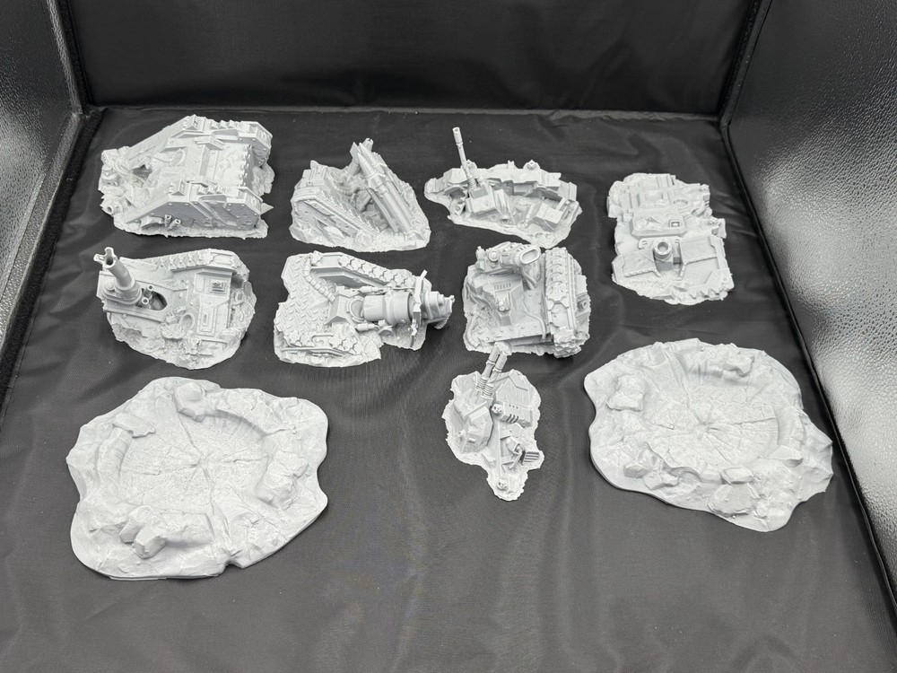 28mm 32mm Wargaming Terrain – Modular Urban Ruins Full Table Setup