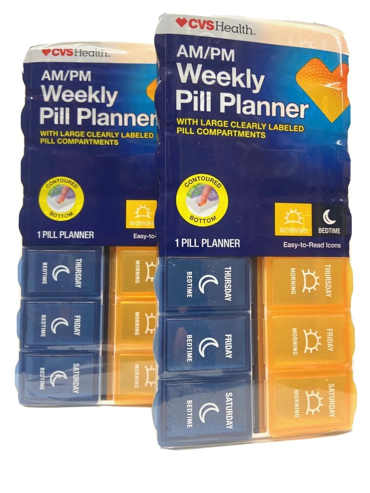 2 cvs am/pm weekly pill planner