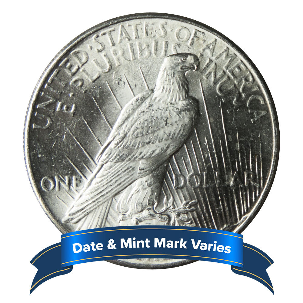 1922 - 1935 $1 Peace Silver Dollar Brilliant Uncirculated