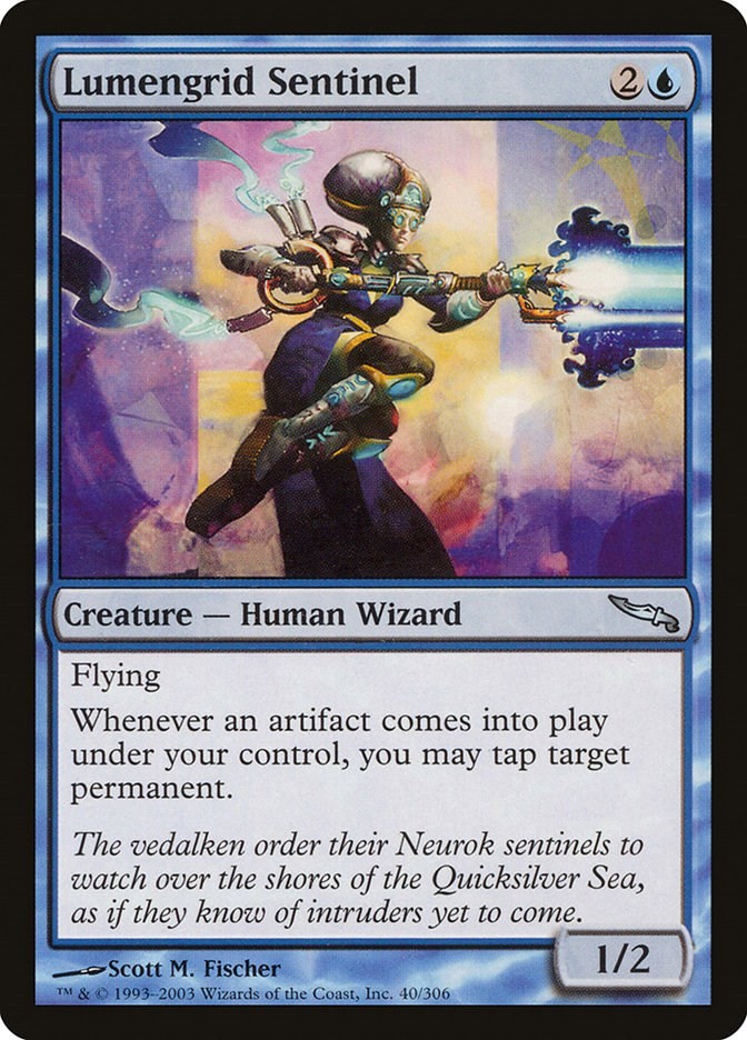 Lumengrid Sentinel Mirrodin 40 MTG MP