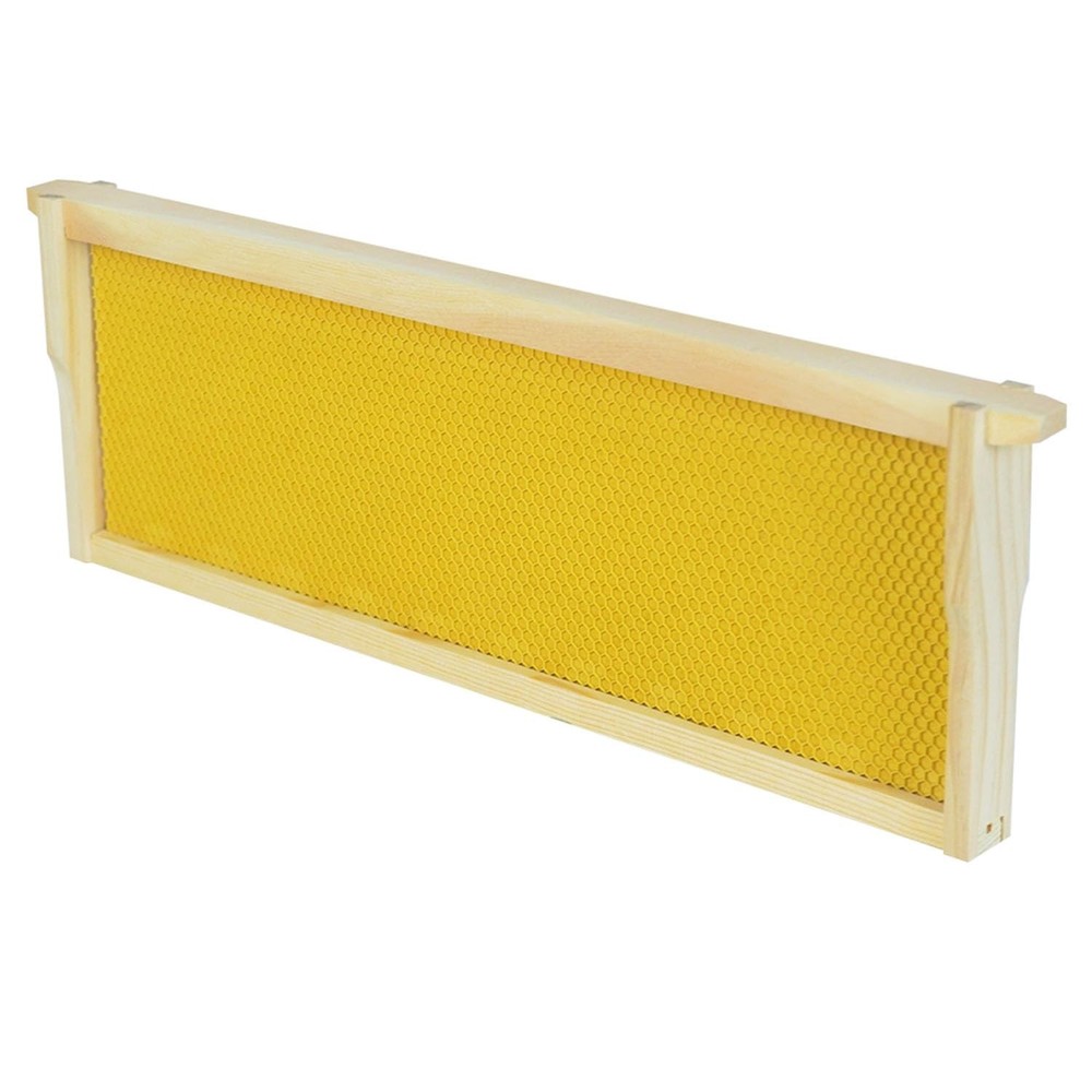 HiveSweet Medium Beehive Frames with Wax Foundations 10 Frames, brown