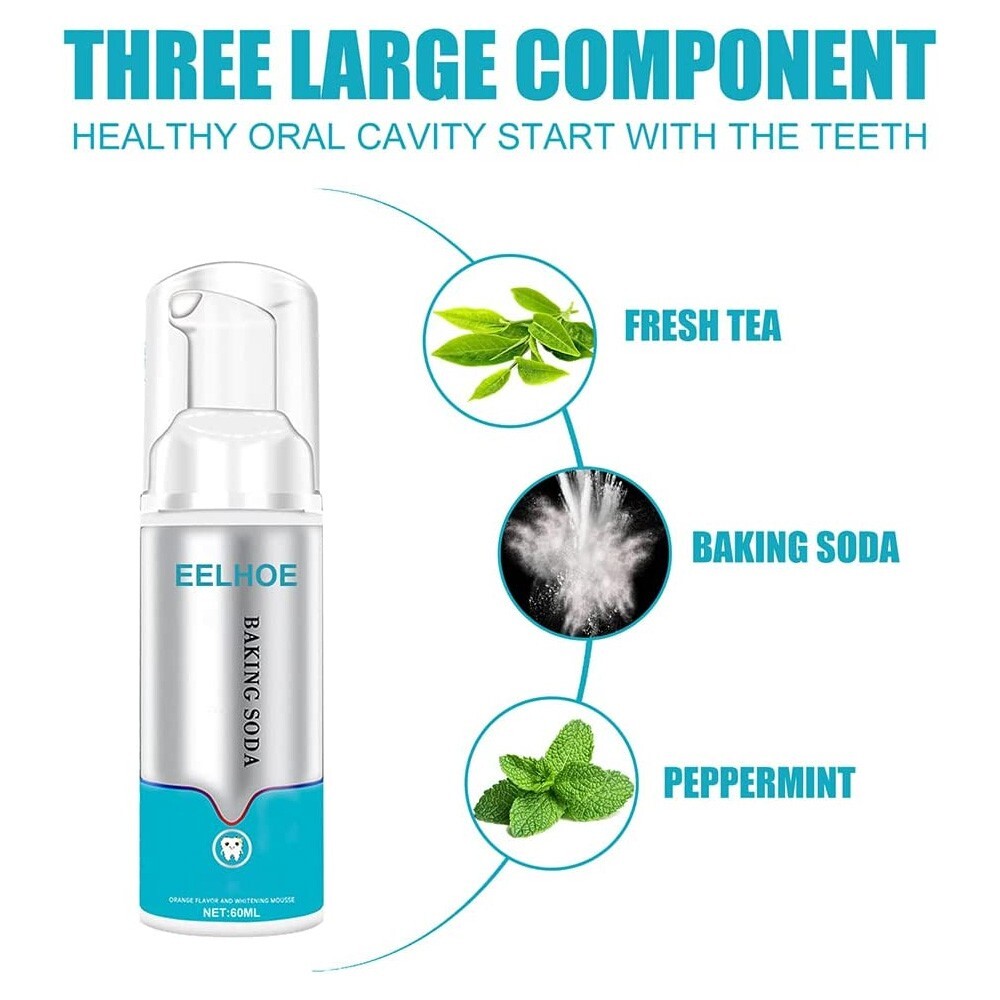 Stain Remove Deep Cleaning Foam Toothpaste Baking Soda Teeth Whitening Brightify