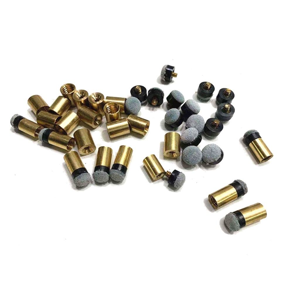 1pc Billiard Screw-on Tips with Pool Cue Stick Ferrules Soft Grey Tips