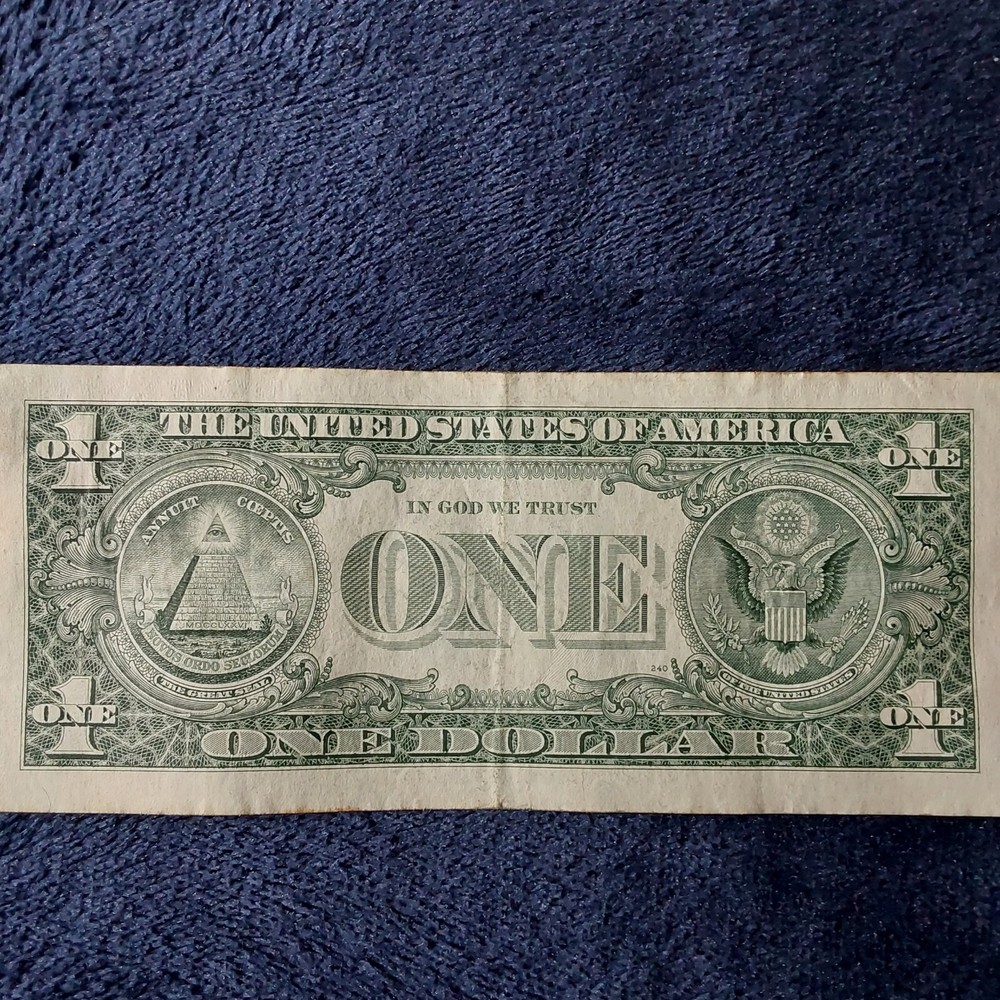 $1 Dollar Bill USD Miscut Errors- Misaligned Miscut 1988 Circulated Rare