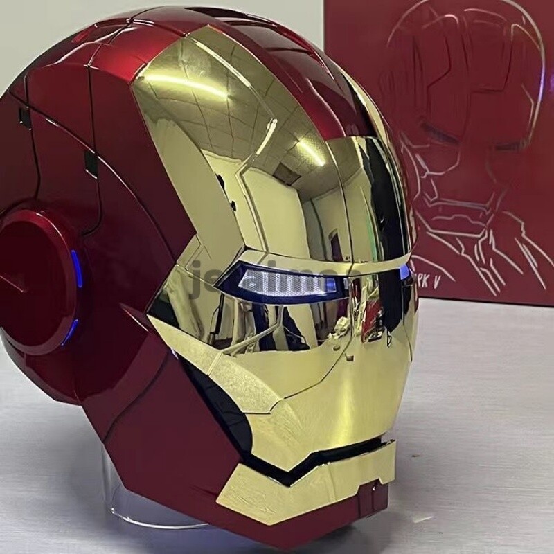 US! Iron Man Gold Mask Cosplay AUTOKING MK5 1:1 Helmet Wearable Voice-control
