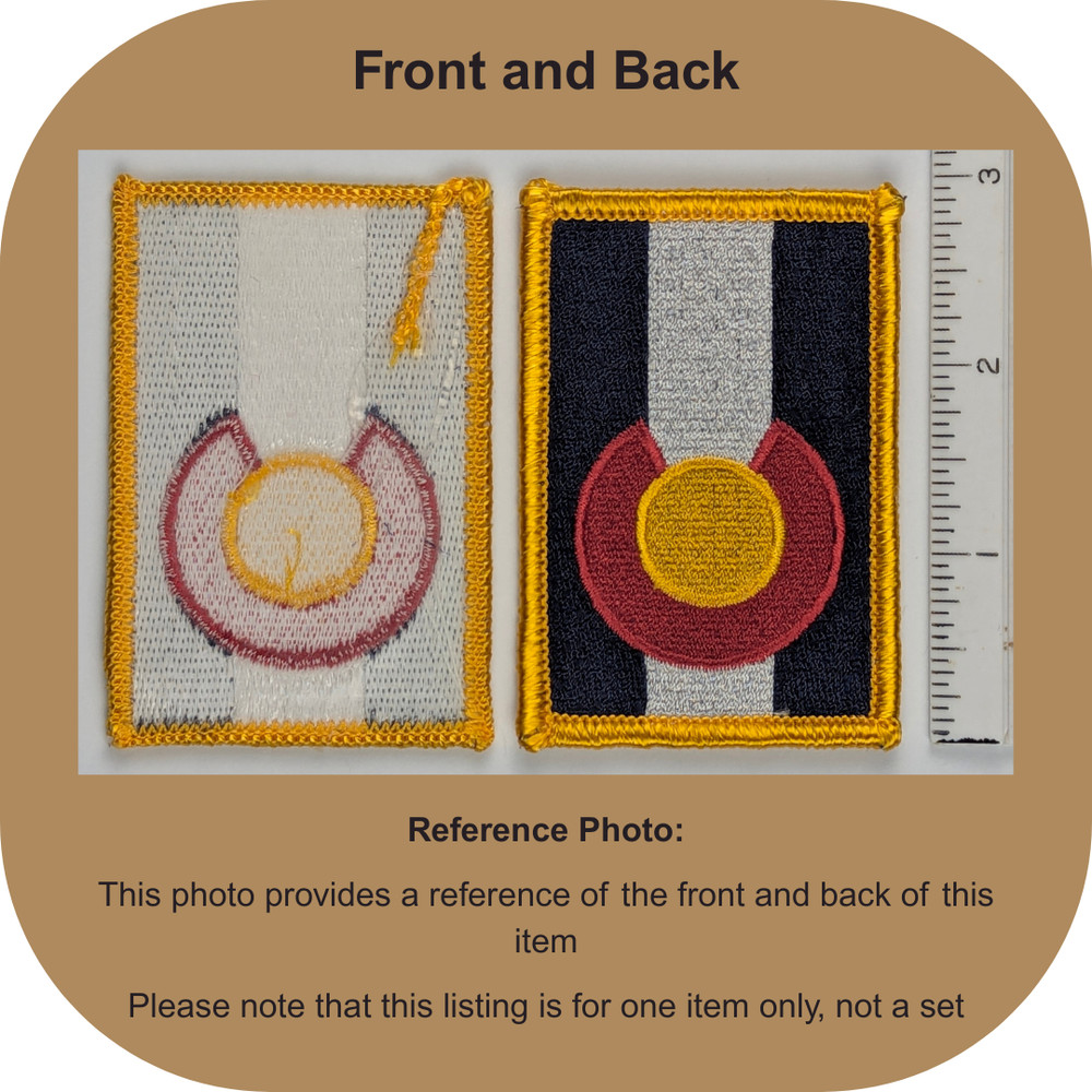 Colorado State Flag Patch - Sew-On - Gold Border