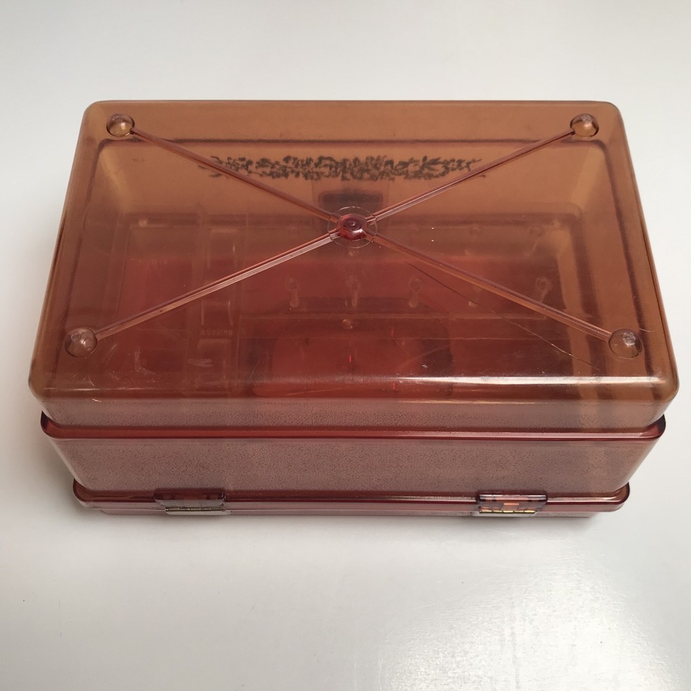 Vintage Plastic Sewing Basket Case ( RARE )