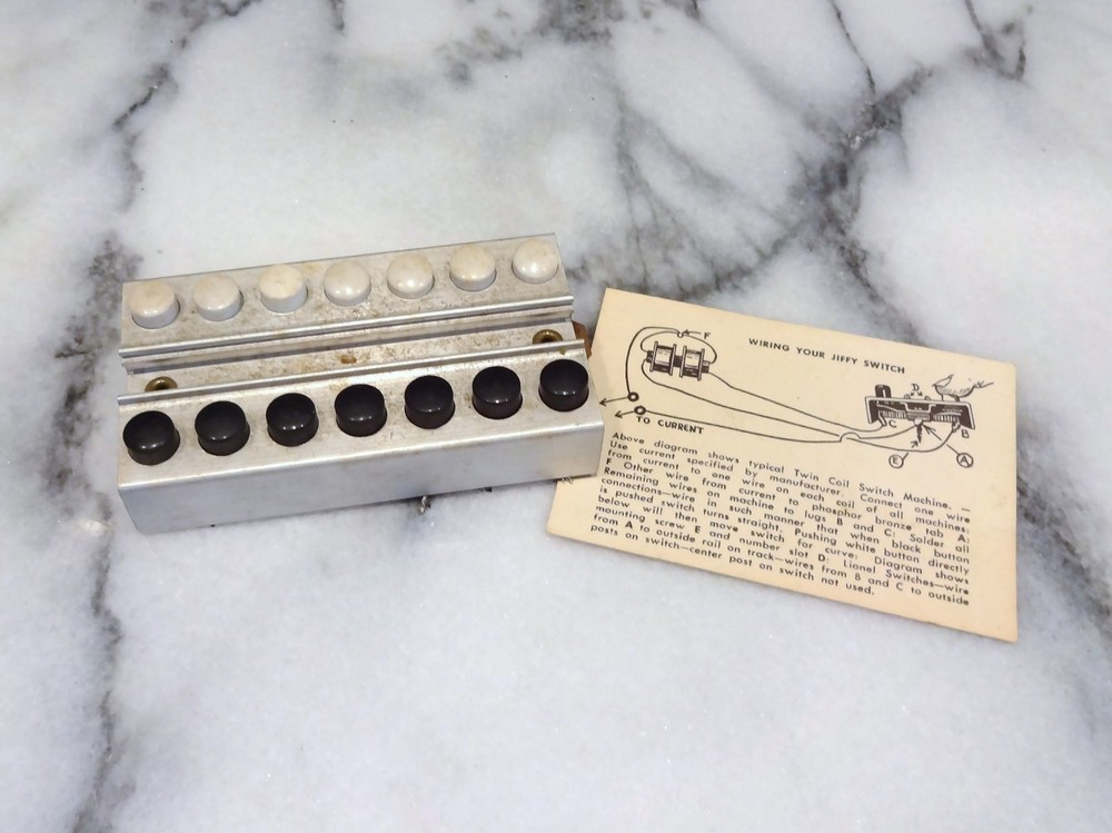 Vintage IDEAL JIFFY SWITCH #T502 Push Button Controls HO Scale Model Trains