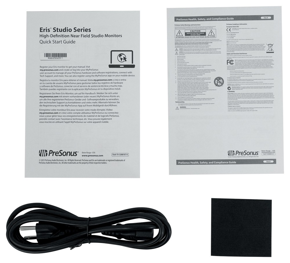 (2) Presonus Eris Studio 8 Powered Active 8" Studio Monitors + 2x2 USB Interface