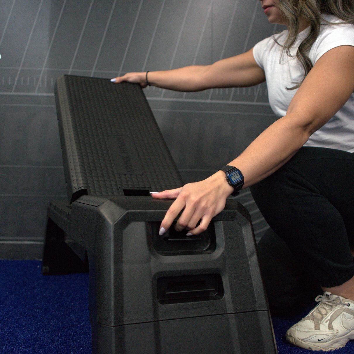 Gronk Fitness Versatile Step Bench & Aerobic Deck with Hydraulic Incline