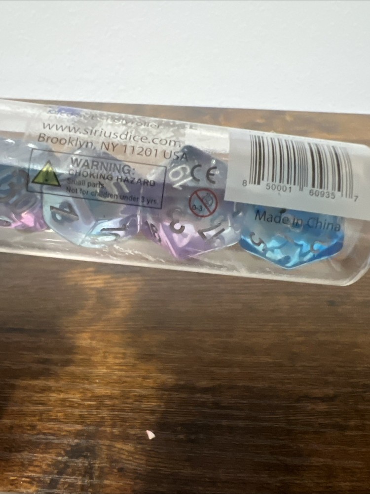 Sirius Dice Poly Set - Translucent Polyroller (8) New