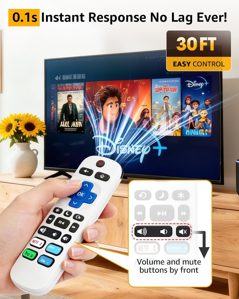 (Pack of 2) Replacement Remote Control (2Pack)Obsidian Black&Glacier White