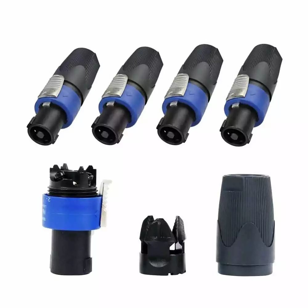 4x NL4FC Speaker 4 Pole Cable Plug Connector for Audio Speaker Replace Parts