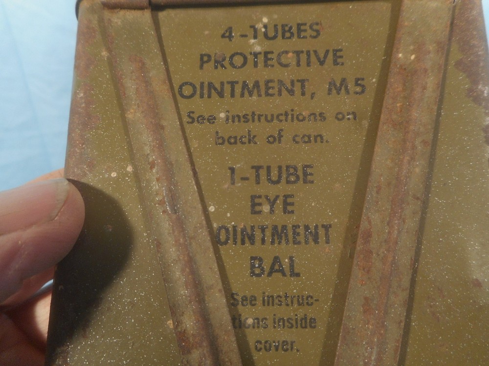 Original WWII Era U.S. Military M5 Protective Ointment Kit Container - empty
