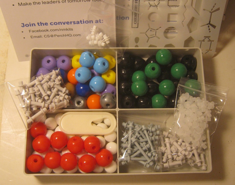 OLD NOBBY Molecular Kit 239 Pcs BUT Missing 2 Connectors w Inserts!!!