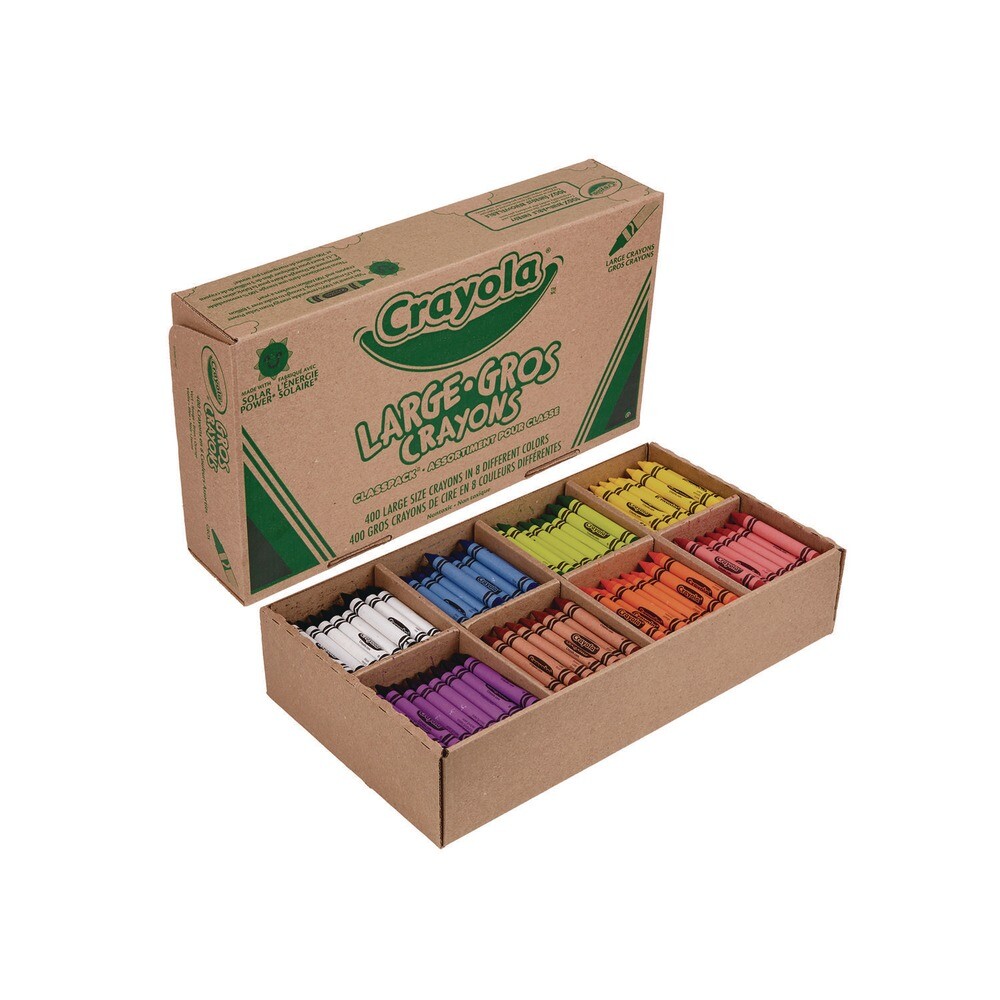 Crayola 528038 Classpack Large Size Crayons - Assorted (400/Box) New