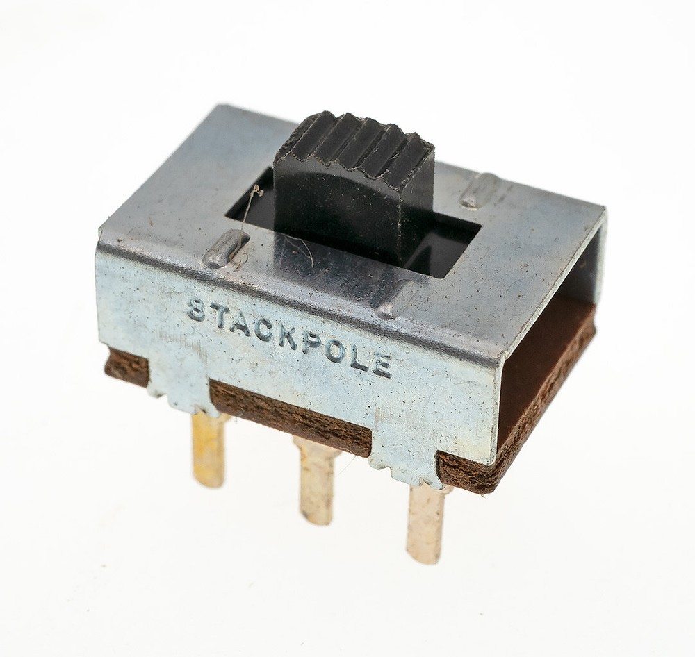 5X - Stackpole DPDT Short Actuator Slide Switch 1A/125VAC 0.5A/125VDC PCB Mount