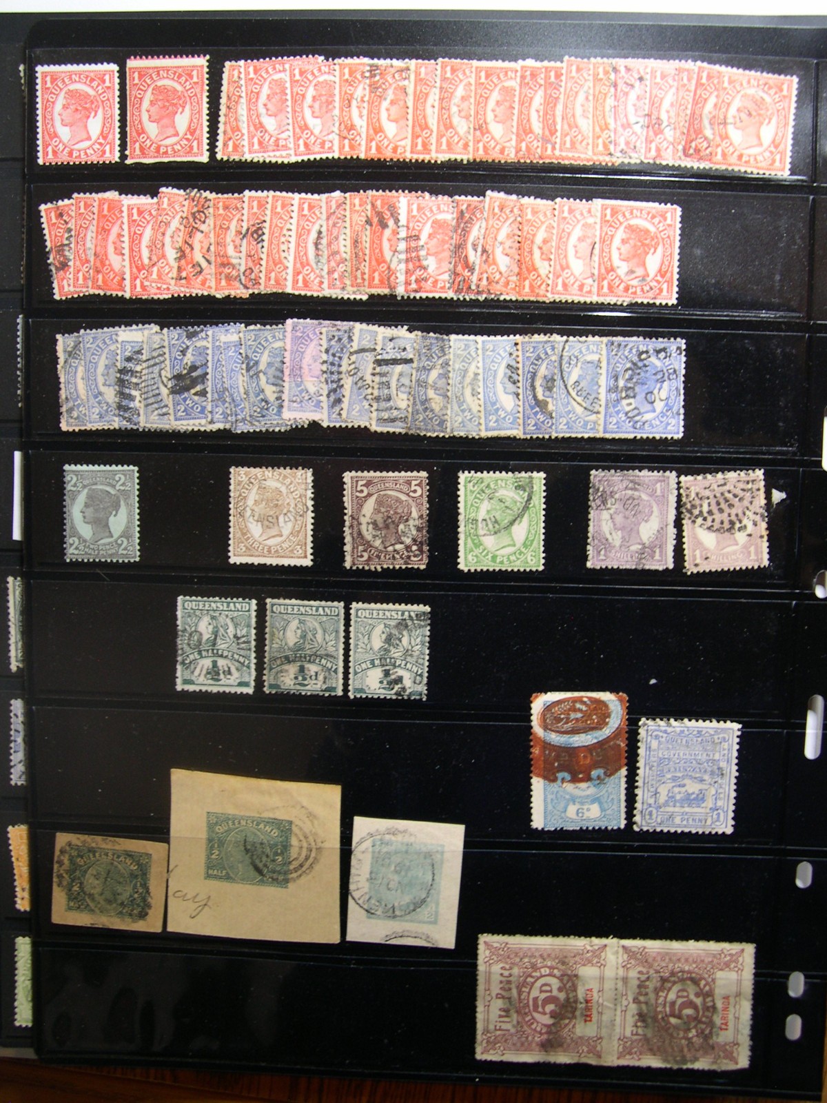 AUSTRALIA STATES collection USED mounted in vario stock album pages UX1