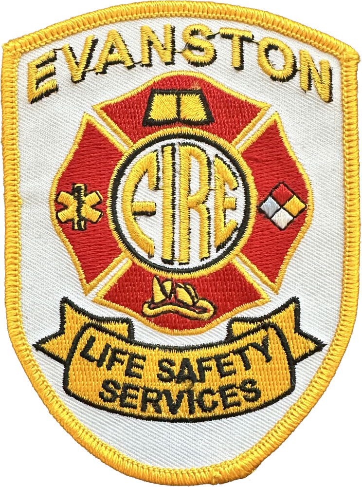 EVANSTON FIRE DEPARTMENT SHOULDER PATCH: Life Safety Services