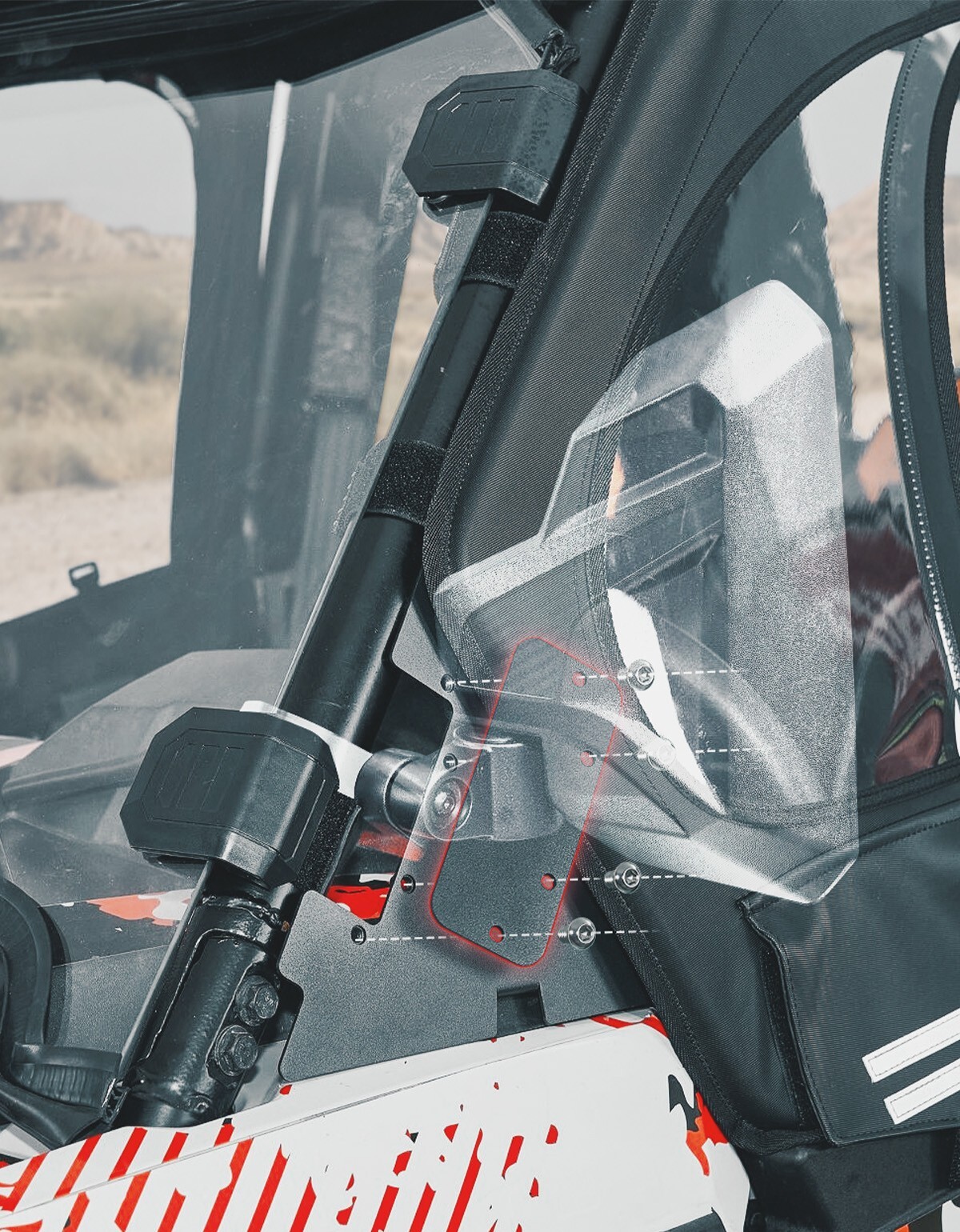 UTV Upper Door Framed Cab Enclosure for Polaris RZR XP 4 1000 XP 4 Turbo 2019-23