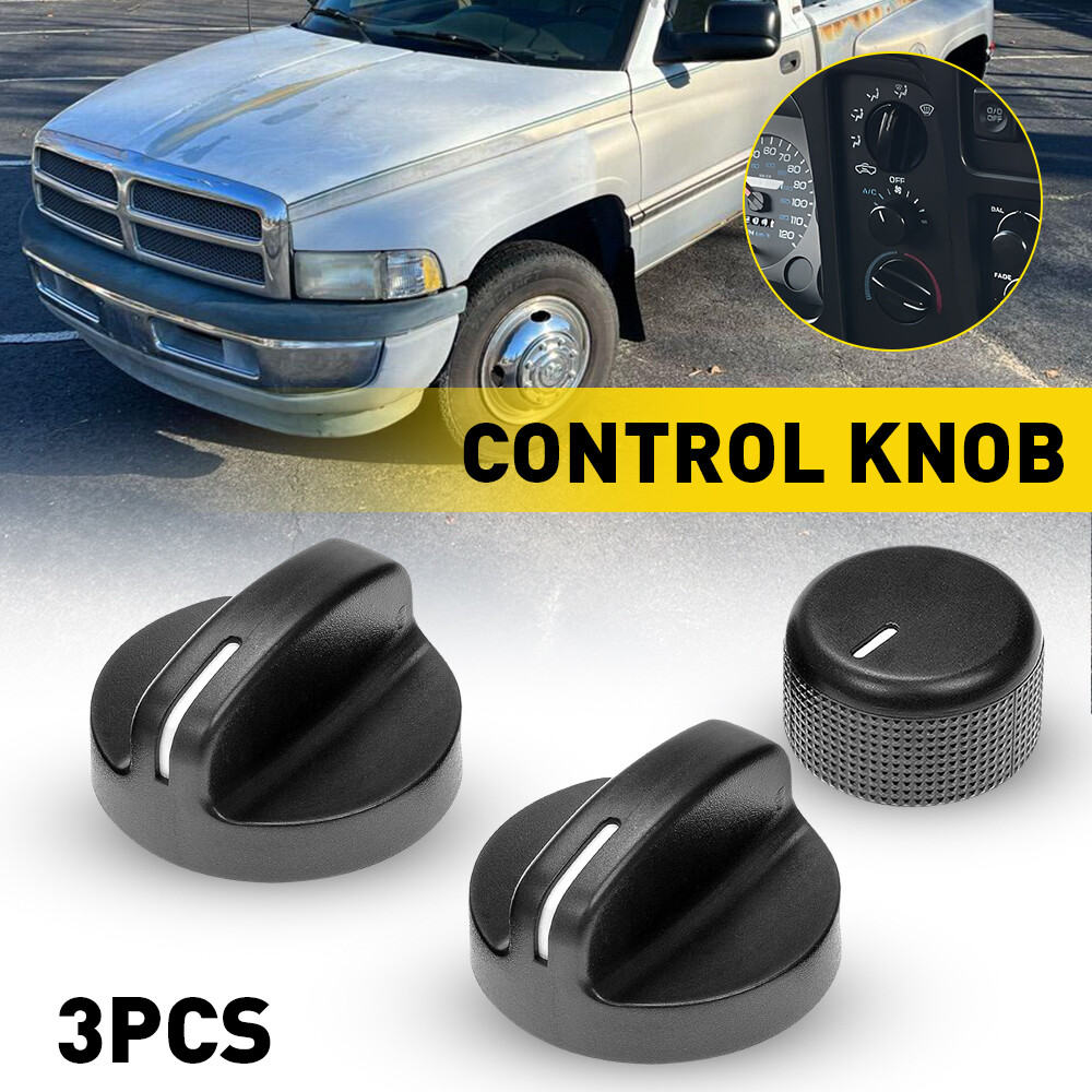For 94-97 Dodge Ram 1500 2500 3500 Climate Heater Temperature Control A/C Knobs