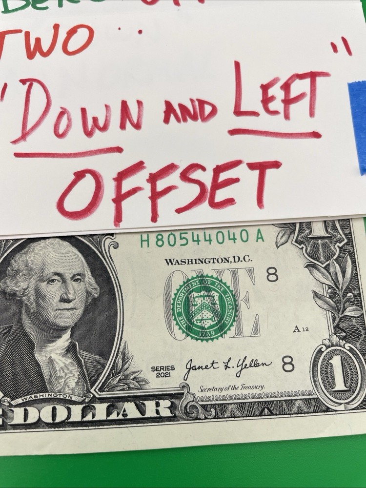 OFFSET THIRD PRINT ERROR Serial #’s & Treasury Seal MISALIGNED SET OF TWO 💵💵