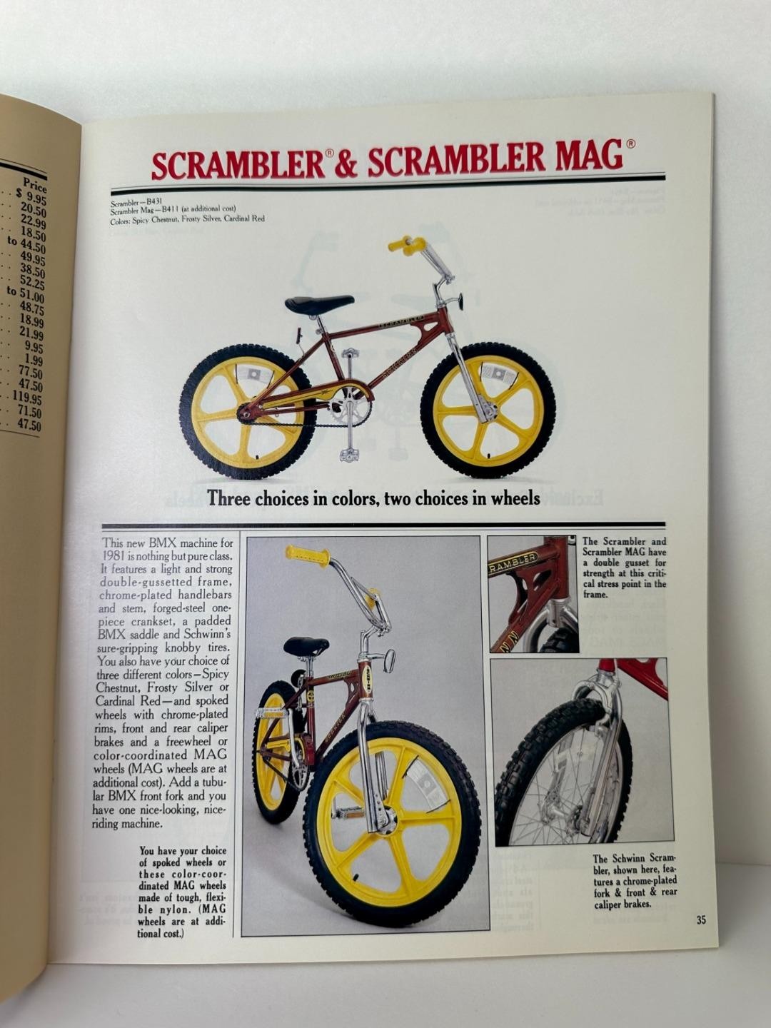 NOS original 1981 Schwinn Bicycle Full line CATALOG brochure Sting BMX