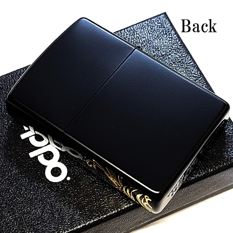Zippo Crane Japanese Pattern Matte Black Etching 3 Sided Processing Lighter