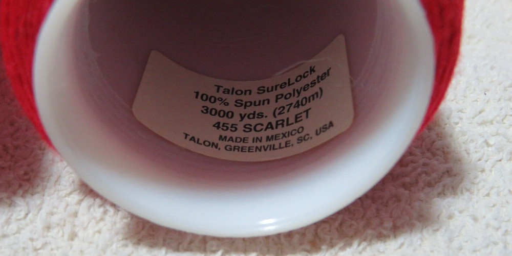 4 Red Thread Talon Surelock Polyester Scarlet 455