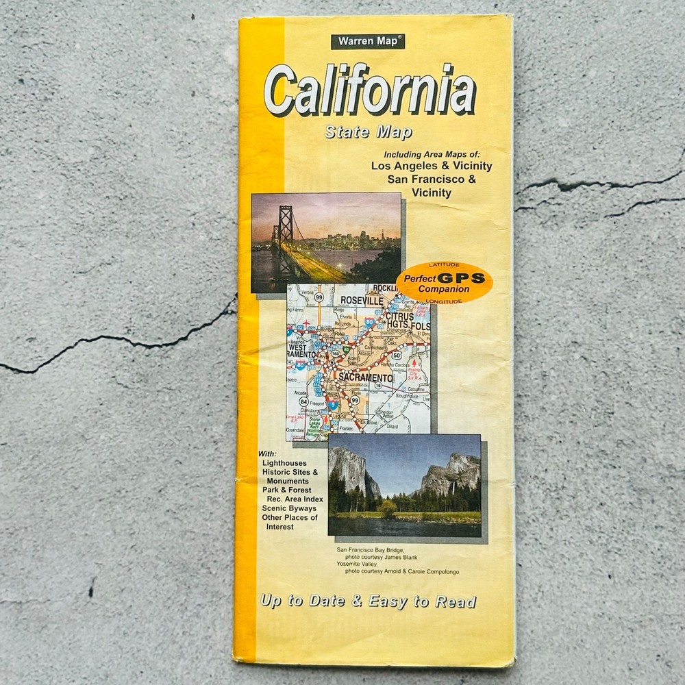Warren Map California State Fold Up Map