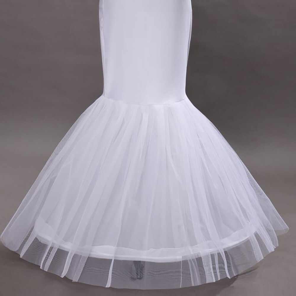 Women's Mermaid Fishtail Crinoline Petticoat Floor Length Wedding Underskirt