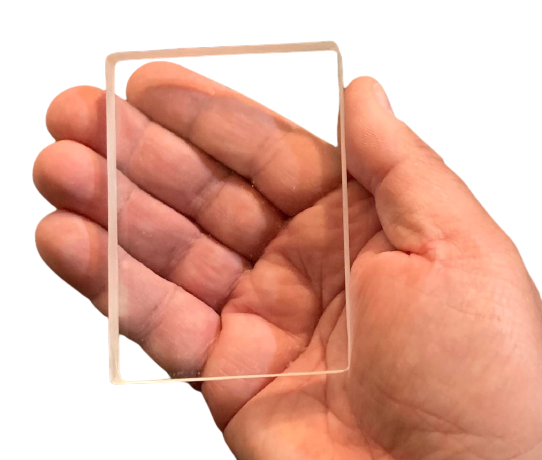 GLASS CARD DECK Solid Clear Plastic Block Change Magic Trick Close Up Ambitious