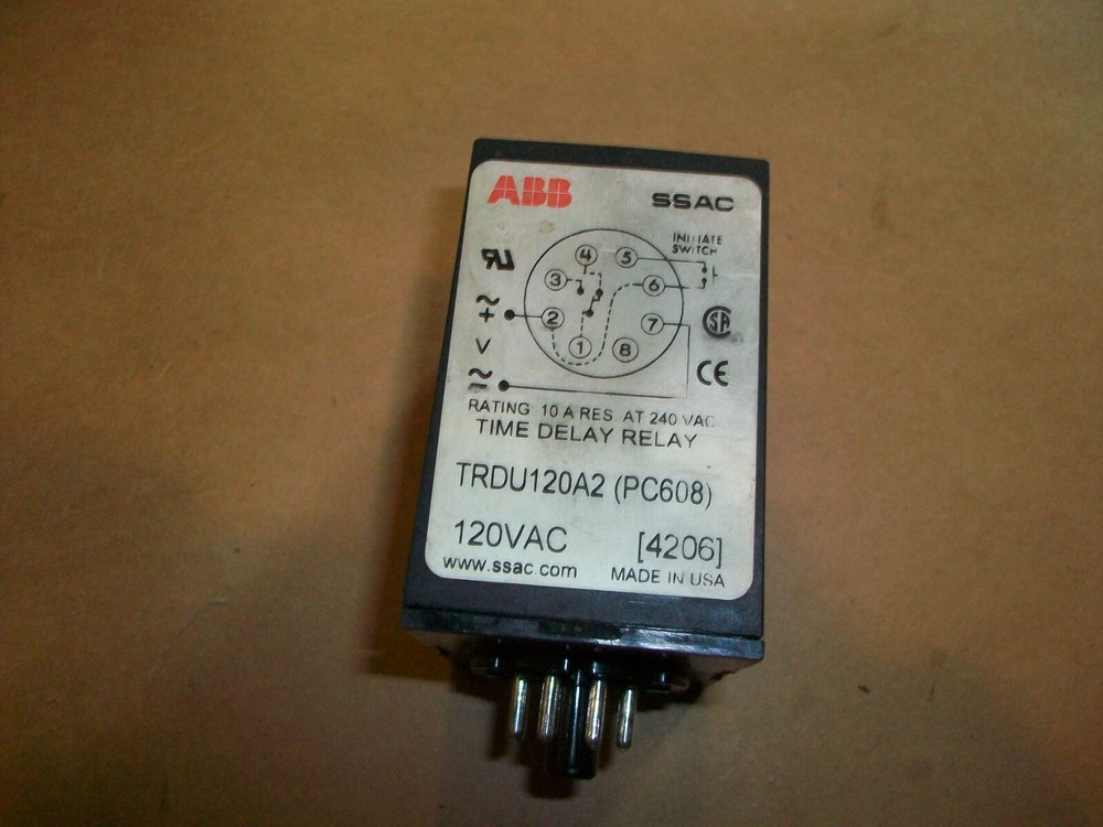ABB Multimode Time Delay Relay TRDU120A2 120VAC