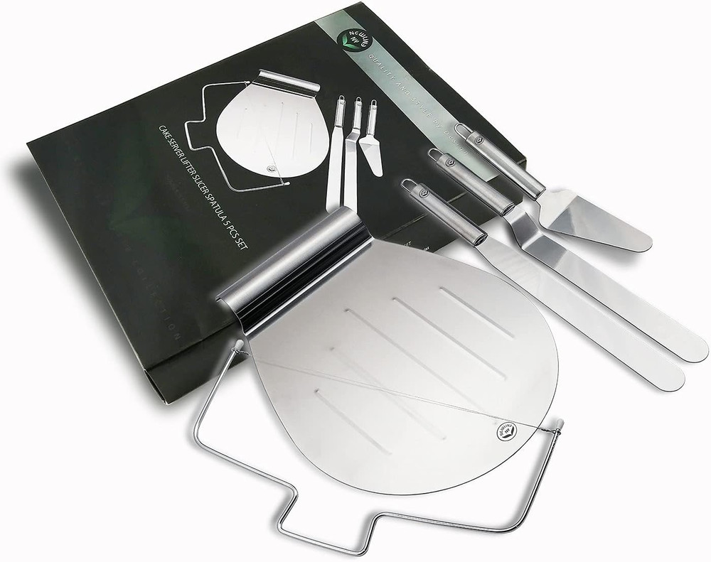 Stainless Steel Cake Customizing Decorating Serving 5Pc Set, Cake Server Lifter