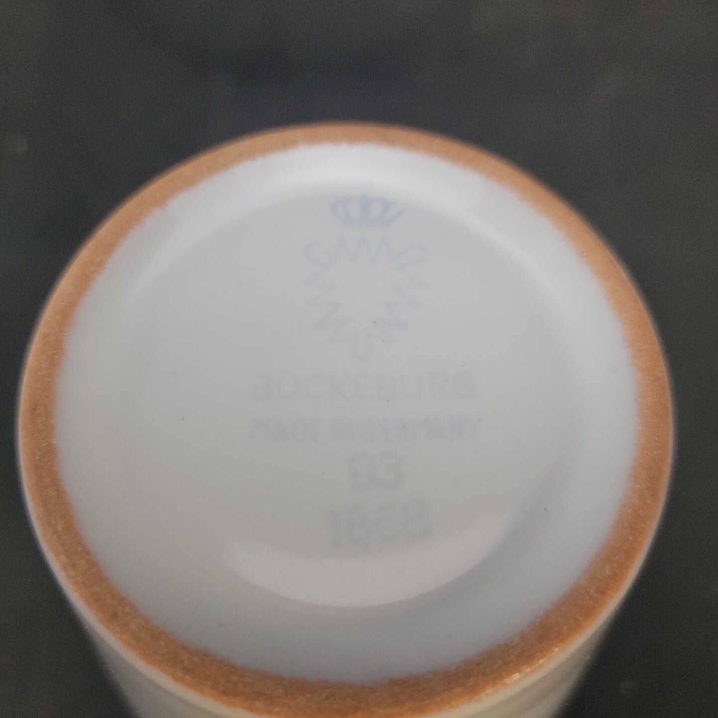 Buckeberg Punch Set Ceramic with Teak Lid and Plastic Ladle Modern